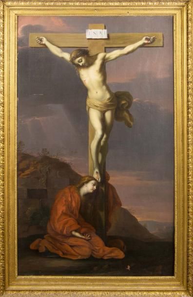 Attribué à Pierre MIGNARD (1612-1695) Madeleine au pied de la croix
Huile sur toile...
