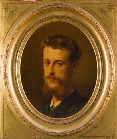 Edouard d'APVRIL (1843-1928) Portrait de M. Blanchart
Huile sur toile.
Signé, daté...