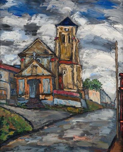 † Armand Henri NAKACHE (1894-1976) L'église du village
Huile sur toile.
Signé en...