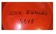 Jean DUNAND (1877-1942) Petite coupe sur talon de forme évasé en métal laqué rouge...