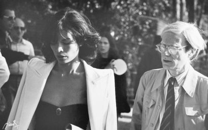 Patrick SICCOLI (né en 1955) Andy Warhol et Bianca Jagger Paris 1977 

Tirage argentique...