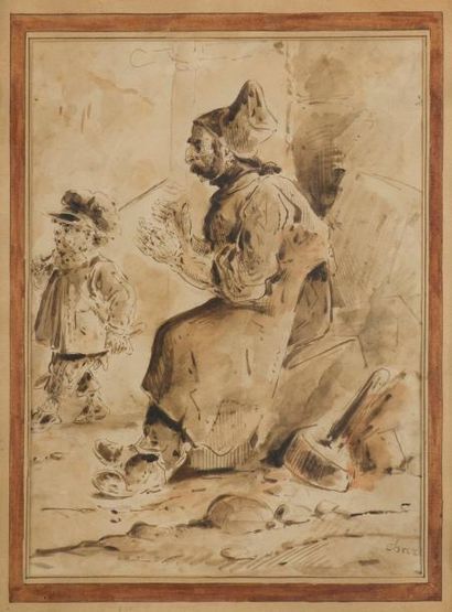 Nicola-Toussaint CHARLET (1792 – 1845) Scène de rue populaire

Deux encres sur papier...