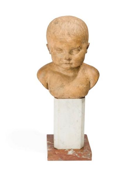 ÉCOLE FRANÇAISE. XVIIIème SIÈCLE Buste d’enfant

Sculpture en terre cuite reposant...