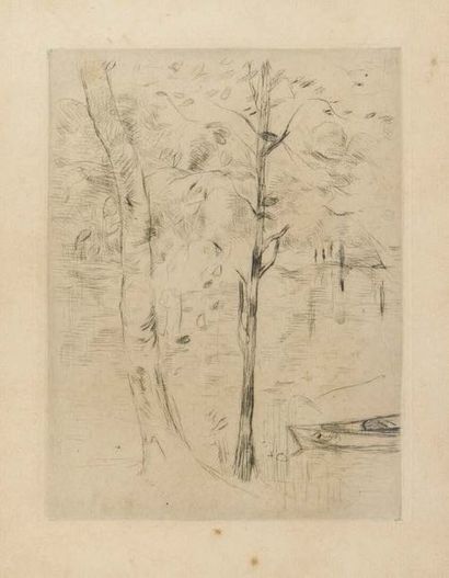 Berthe MORISOT (1841-1895) Barque sur la rivière
Pointe sèche
16x12 cm à vue