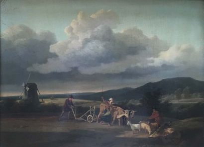 Jean-Louis DEMARNE (Bruxelles 1744 - Paris 1829) Le laboureur et sa femme
Panneau...
