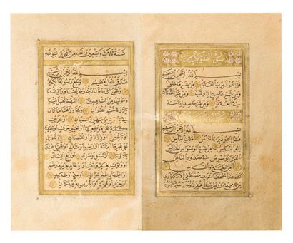 null Coran
Copié par Mustafa al-Uskudari en 1682
Manuscrit complet sur papier en...