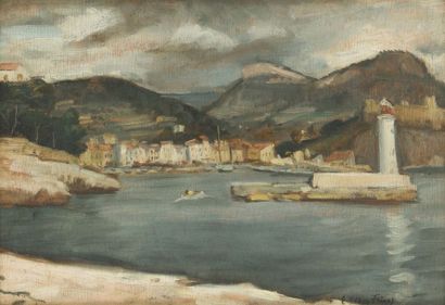Achille - Emile Othon FRIESZ (1879-1949) Le port de collioure un jour d'orage
H....