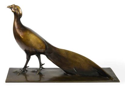 Anne-Marie PROFILLET (1898--1939) Faisan chinois
Sculpture en bronze patiné.
Signé....