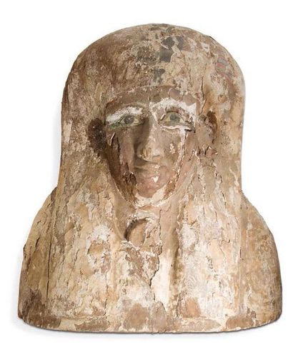 null Masque de sarcophage.
Égypte - Troisième période intermédiaire.
Grand masque...