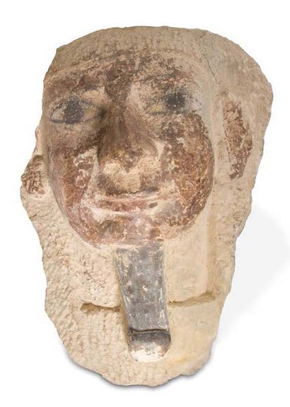 null Masque de sarcophage.
Égypte, Basse Époque - Époque Ptolémaïque.
Grand masque...