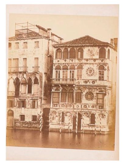 ATTRIBUÉ À CARLO PONTI (1823-1894) 
Palazzo Contarini, Dario et Sagredo, Venise,...