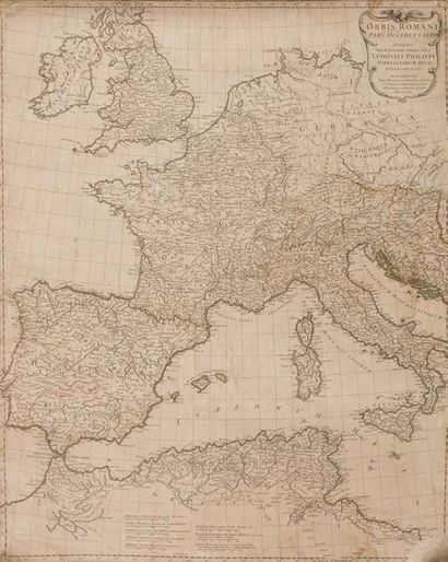 D'après Jean-Baptiste BOURGUIGNON D'ANVILLE (1697-1782) “Orbis romani pars occidental”...