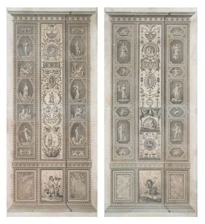 Giovanni VOLPATO (1733 - 1803) 
Pilastres à décors à l'antique pour les piliers de...