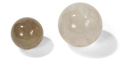 Deux sphères en cristal de roche
Brésil....