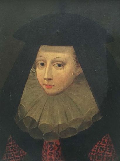 Ecole Flamande. Fin XVIème-début XVIIème siècle Portrait de femme
Huile sur panneau....