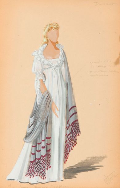 Ecole Française. XXème siècle Costumes de théâtre
Suite de onze gouaches sur carton...