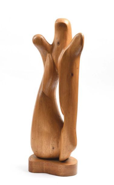 Jacques CRIBELIER (actif au XXème siècle) Boxeur
Sculpture en bois patiné -signé...