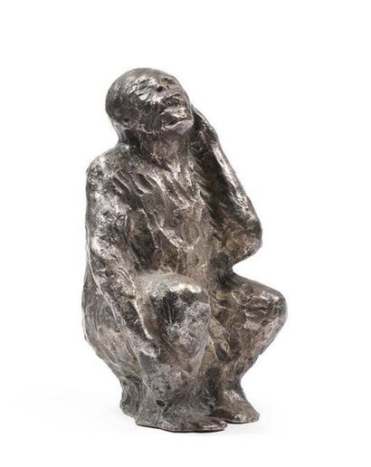 Tommaso GISMONDI (1906 -2003) La pénitente
Sculpture en bronze argenté.
Signé.
H:...