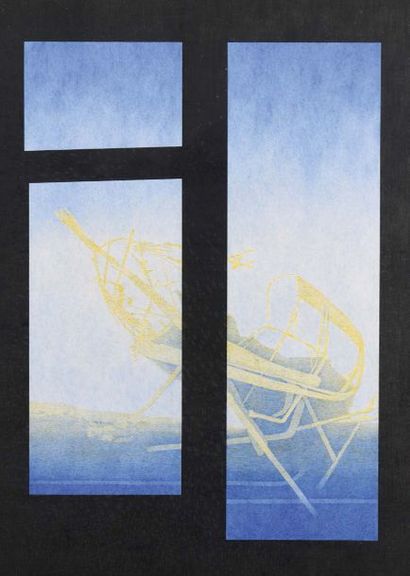 Christophe VON WEYHE (né en 1937) Fenêtres sur la mer
Technique mixte originale sur...