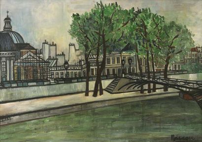 MESSAGER (XXème siècle) Paris, le pont des arts
Huile sur toile.
Signée en bas à...