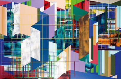 CHANGA HWANG (né en 1969) Corner piece-2006
Acrylique sur toile 94x165 cm
Provenace:
Collection...