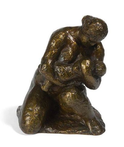 Joseph HEBRONI (1883-1963) Maternité
Sculpture en bronze patiné. Cachet de fondeur...