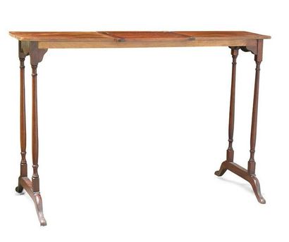 null Table liseuse à mécanisme en acajou et placage d'acajou XIXème siècle 68 x 103...