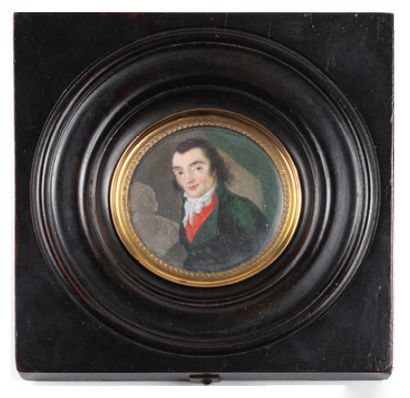 ÉCOLE FRANÇAISE. XVIIIème SIÈCLE Portrait de Camille DESMOULINS (1760-1794). Au second...