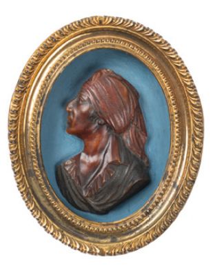 ÉCOLE FRANÇAISE. XVIIIème SIÈCLE Portrait de profi l de Jean-Paul Marat
Médaillon...