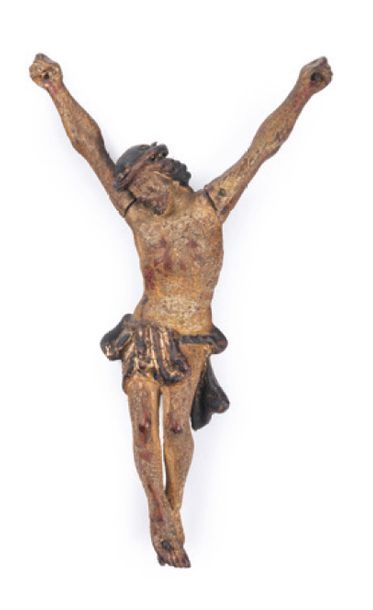 Italie. XVIIIème siècle Christ
Sculpture en bois laqué (usures)
H. 33 cm