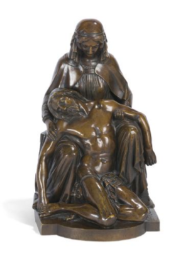 James PRADIER (1790-1852) 
Pietà Sculpture en bronze ciselé et patiné.
Signé sur...