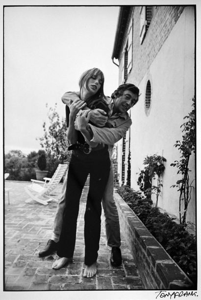 Tony FRANK Serge Gainsbourg et Jane Birkin 

Tirage papier argentique format 27,5...