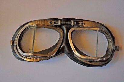 null Paire de lunettes de pilote vers 1900/1930