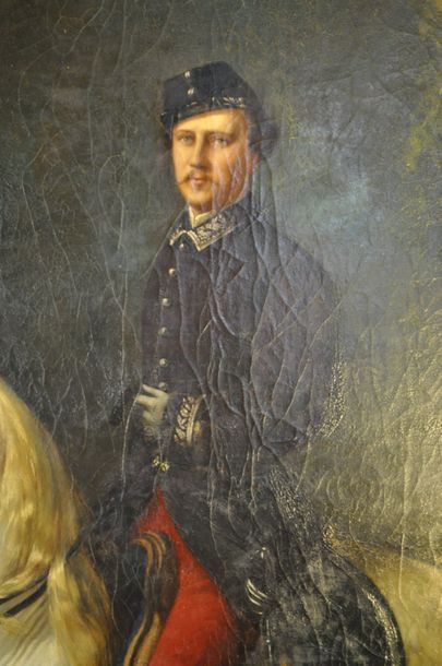 null Portrait équestre du Prince Imperial Louis-Napoléon (1856-1879), XIX° vers 1878,...