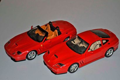 null Set of 2 FERRARI 550 Barchetta and FERRARI 550 Maranello models, scale 1/18...