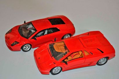 Set of 2 LAMBORGHINI models: Diablo and Murcielago,...