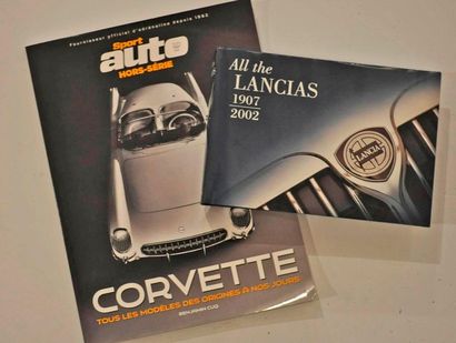 null Lot de 2 livres: "All the LANCIAS" (1907-2002) + Sport Auto hors-série: Corvette,...