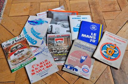 null Lot de règlements et fascicules: 24H du Mans 1979, Tour de Corse 1973-76, Rallye...