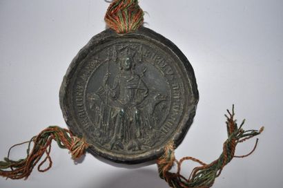 null Wax seal with the effigy of Saint Louis, XIX° , 12cm diameter
