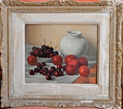 null Jacques BLANCHARD (1912-1992) Still life with fruits. Oils on isorel signed,...