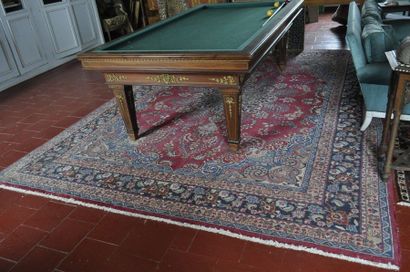 null TEBRIZ, carpet with central medallion, red background with blue wings, approx....