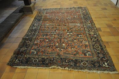 null ZANJAN, geometrically patterned carpet, 288x190cm approx.