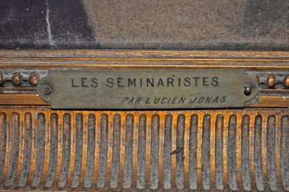 null Lucien JONAS (1880-1947) Les séminaristes, Cambrai. Technique mixte sur carton...
