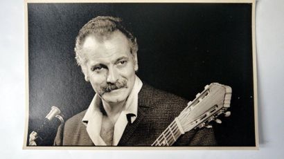 Photo old silver print - Georges Brassens...