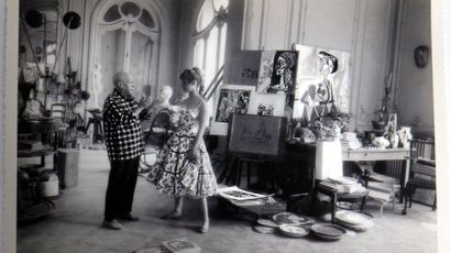 Silver print - Picasso and Brigitte Bardot...
