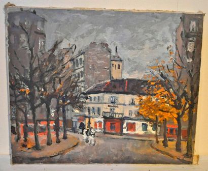 GULBENKIAN. Montmartre. Oil on canvas. 45...
