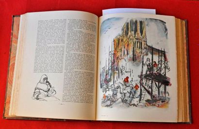 null V. HUGO. Notre Dame de Paris. Illustrations by F. SALVAT. Larousse 1935. Bradel...