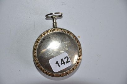 null Lot de 4 montres à coq: Montre en argent vers 1820 + Montre LONDON vers 1830...