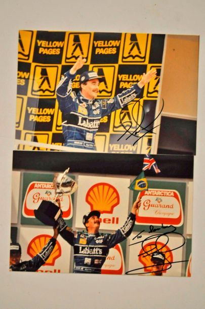 null Lot of 2 photos Nigel MANSELL 