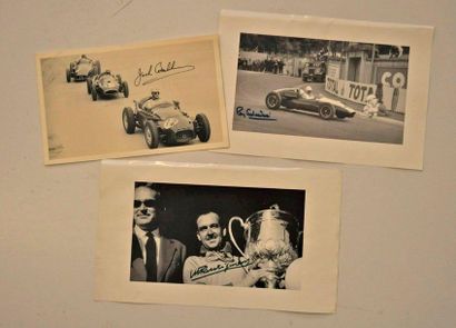 null Lot of 3 photos: Maurice TRINTIGNANT Monaco 1955 (with Prince Renier) + Roy...